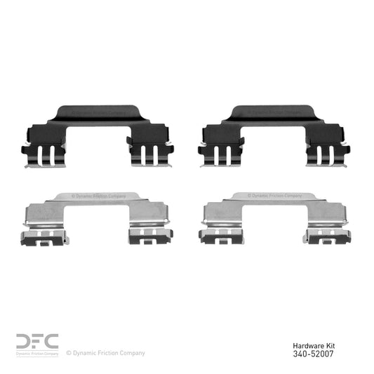 Top View of Rear Disc Brake Hardware Kit DYNAMIC 340-52007