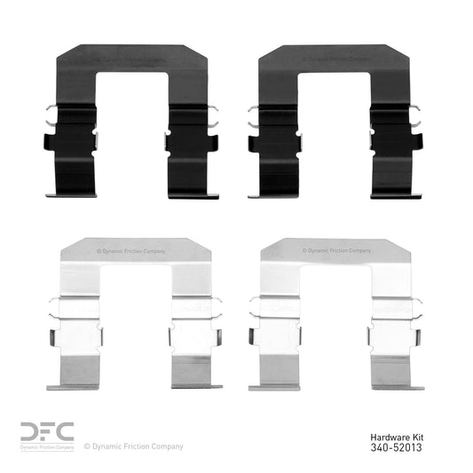 Top View of Rear Disc Brake Hardware Kit DYNAMIC 340-52013