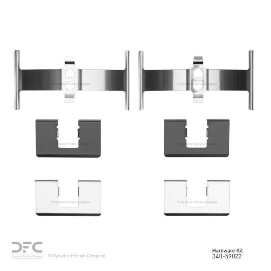 Top View of Rear Disc Brake Hardware Kit DYNAMIC 340-59022