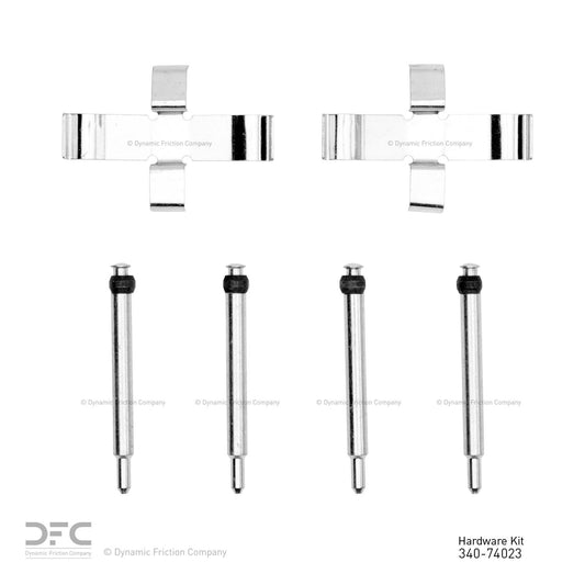 Top View of Rear Disc Brake Hardware Kit DYNAMIC 340-74023