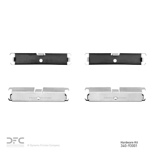 Top View of Rear Disc Brake Hardware Kit DYNAMIC 340-93001