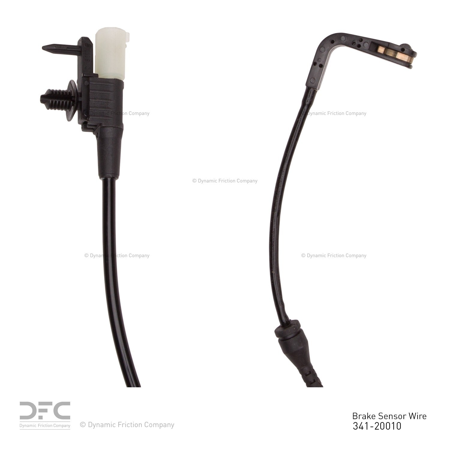 Connector View of Front Disc Brake Pad Wear Sensor DYNAMIC 341-20010