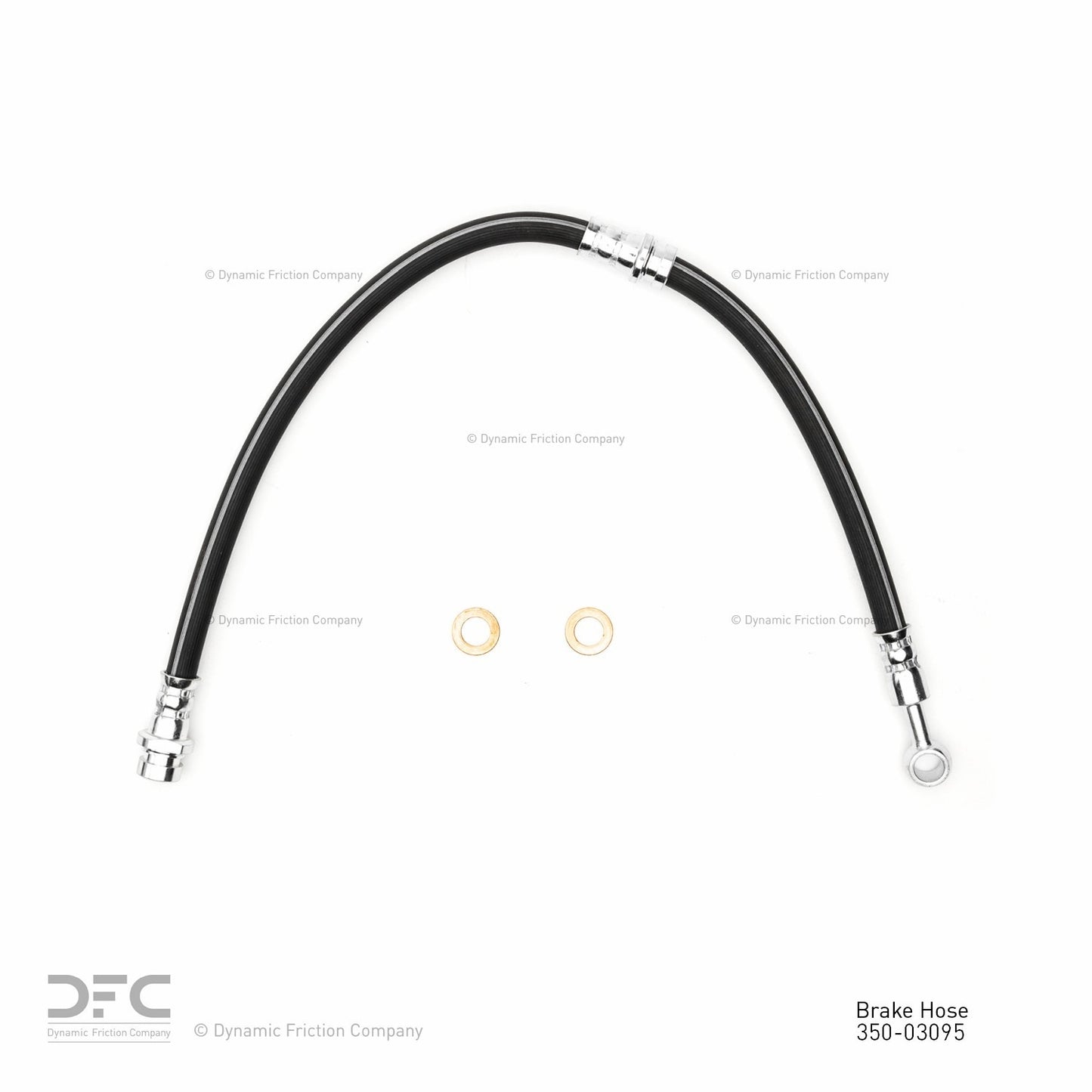 Front View of Rear Brake Hydraulic Hose DYNAMIC 350-03095