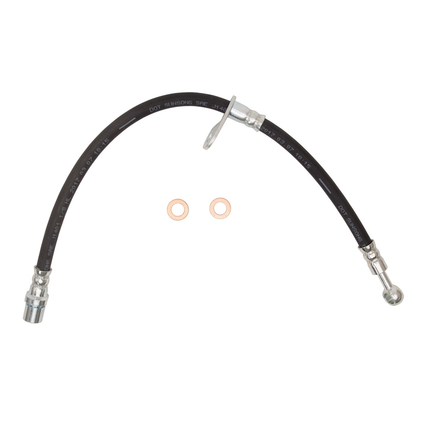 Front View of Rear Left Brake Hydraulic Hose DYNAMIC 350-13096