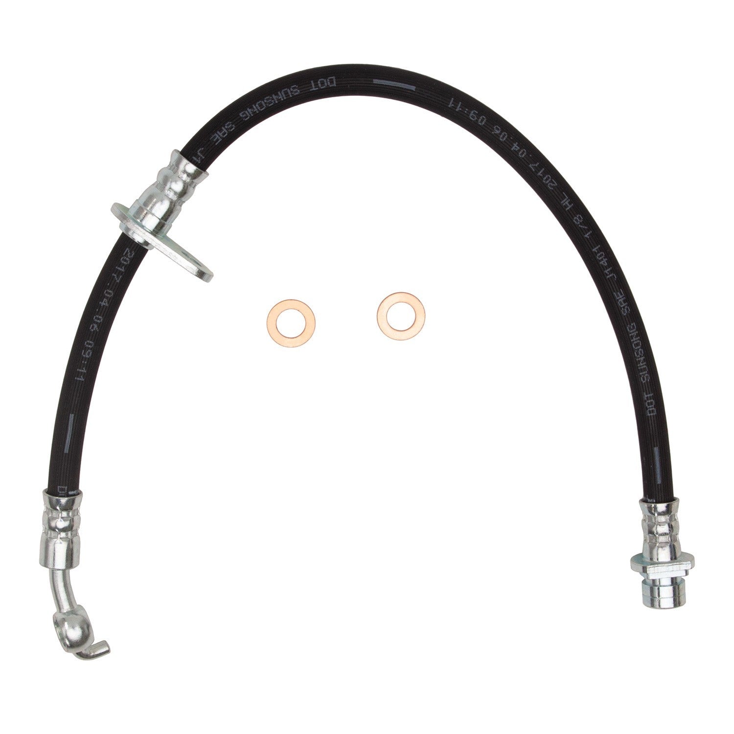 Front View of Rear Right Brake Hydraulic Hose DYNAMIC 350-58060