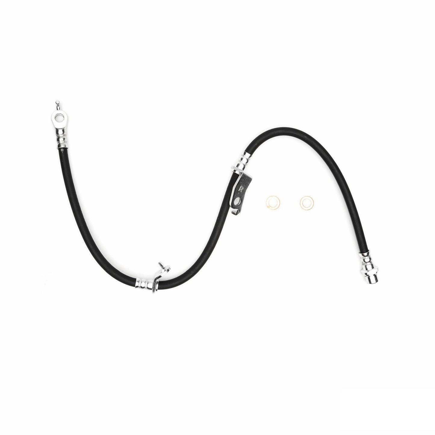 Front View of Front Right Brake Hydraulic Hose DYNAMIC 350-76108