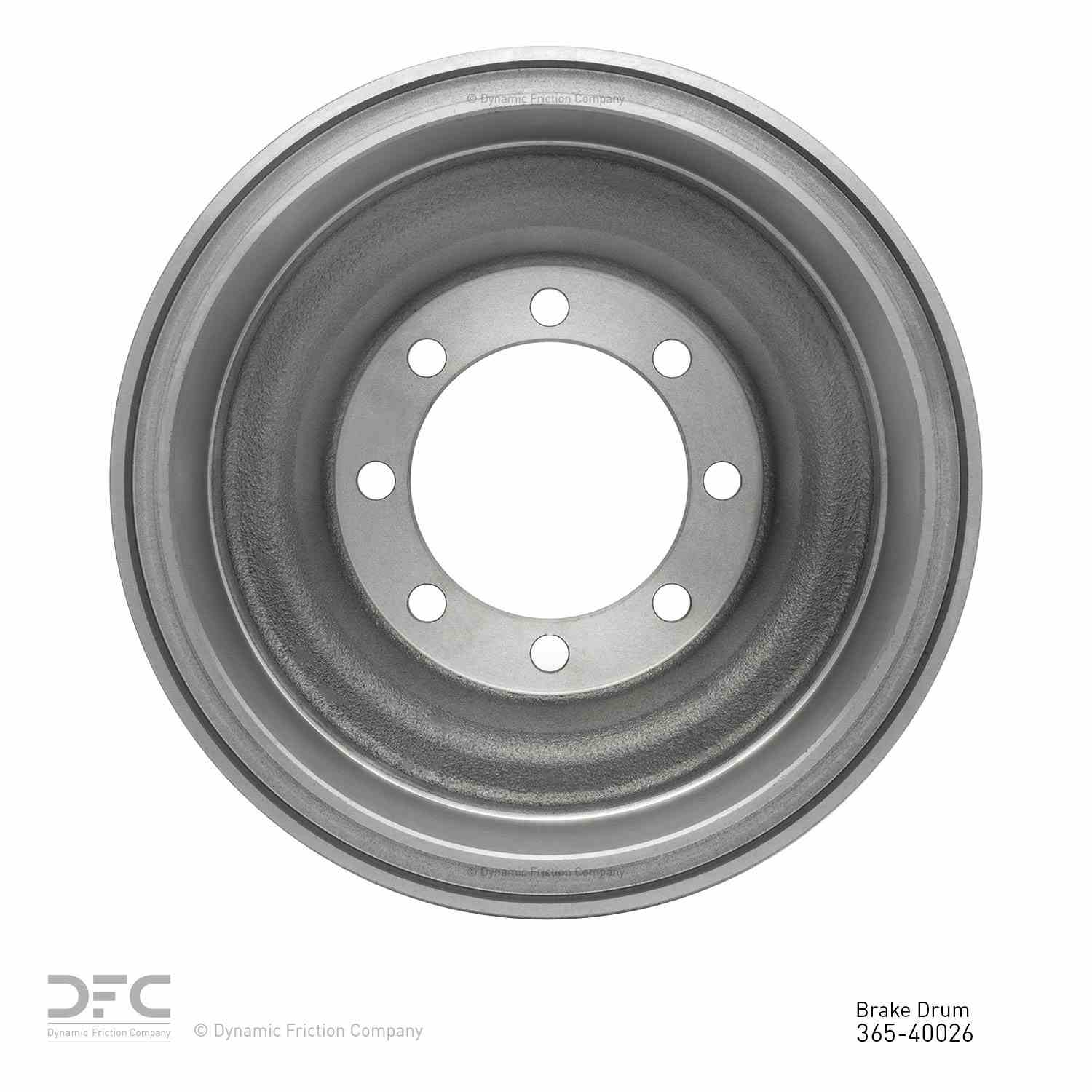 Back View of Rear Brake Drum DYNAMIC 365-40026