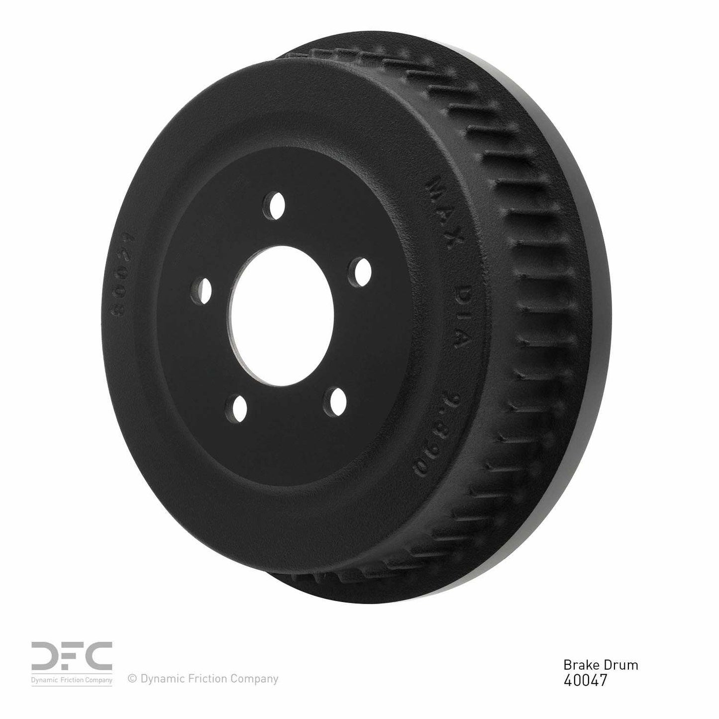 Angle View of Rear Brake Drum DYNAMIC 365-40047