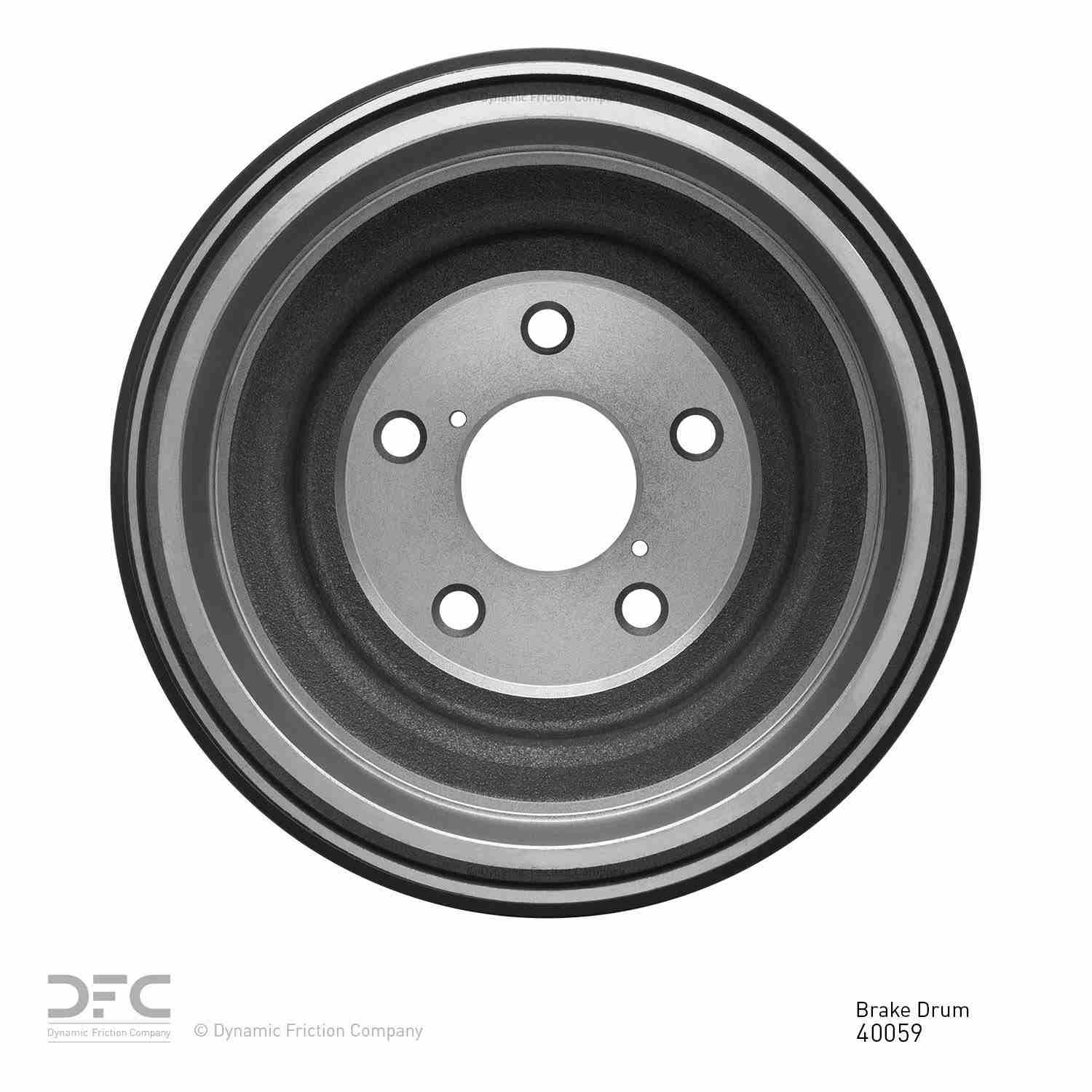 Back View of Rear Brake Drum DYNAMIC 365-40059