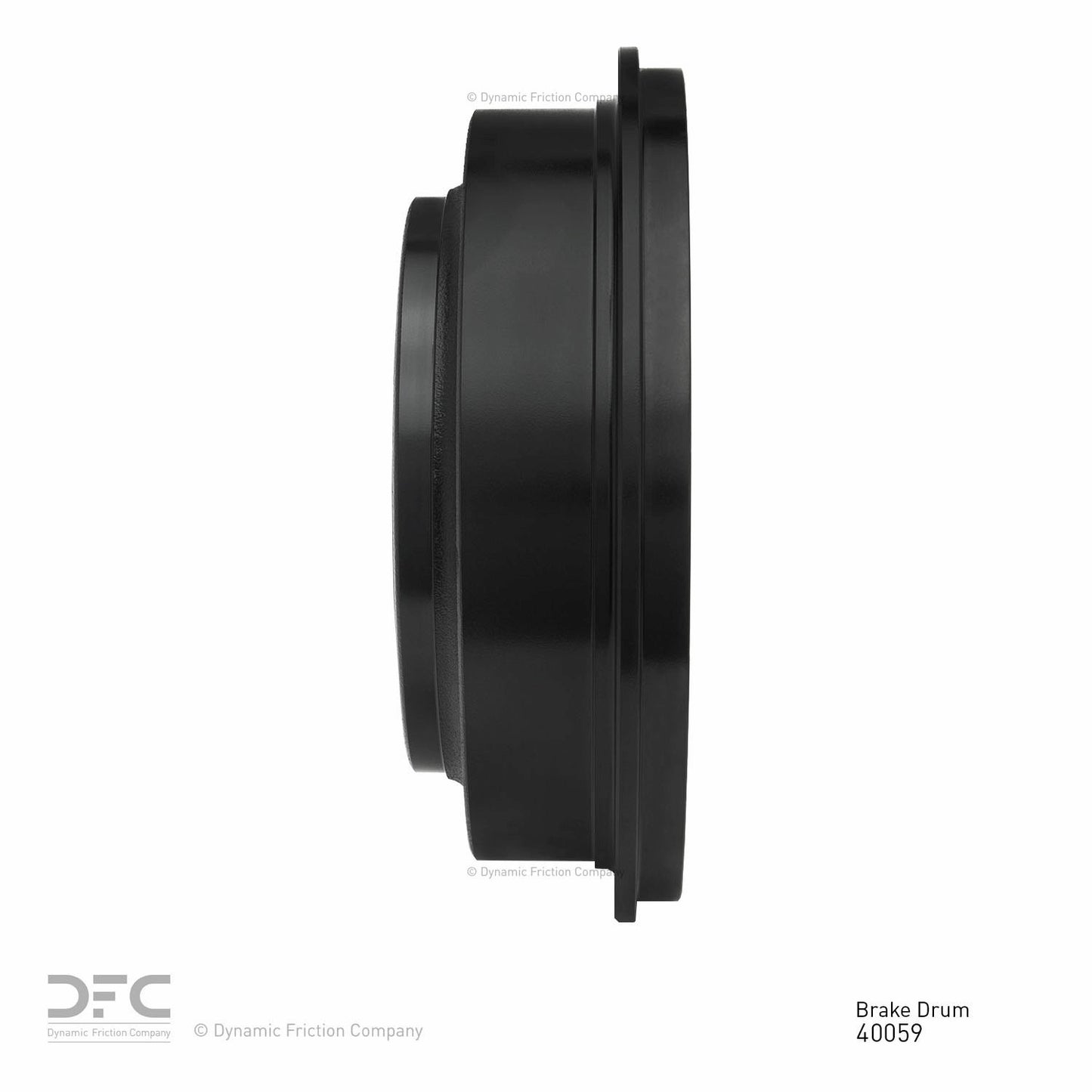 Side View of Rear Brake Drum DYNAMIC 365-40059