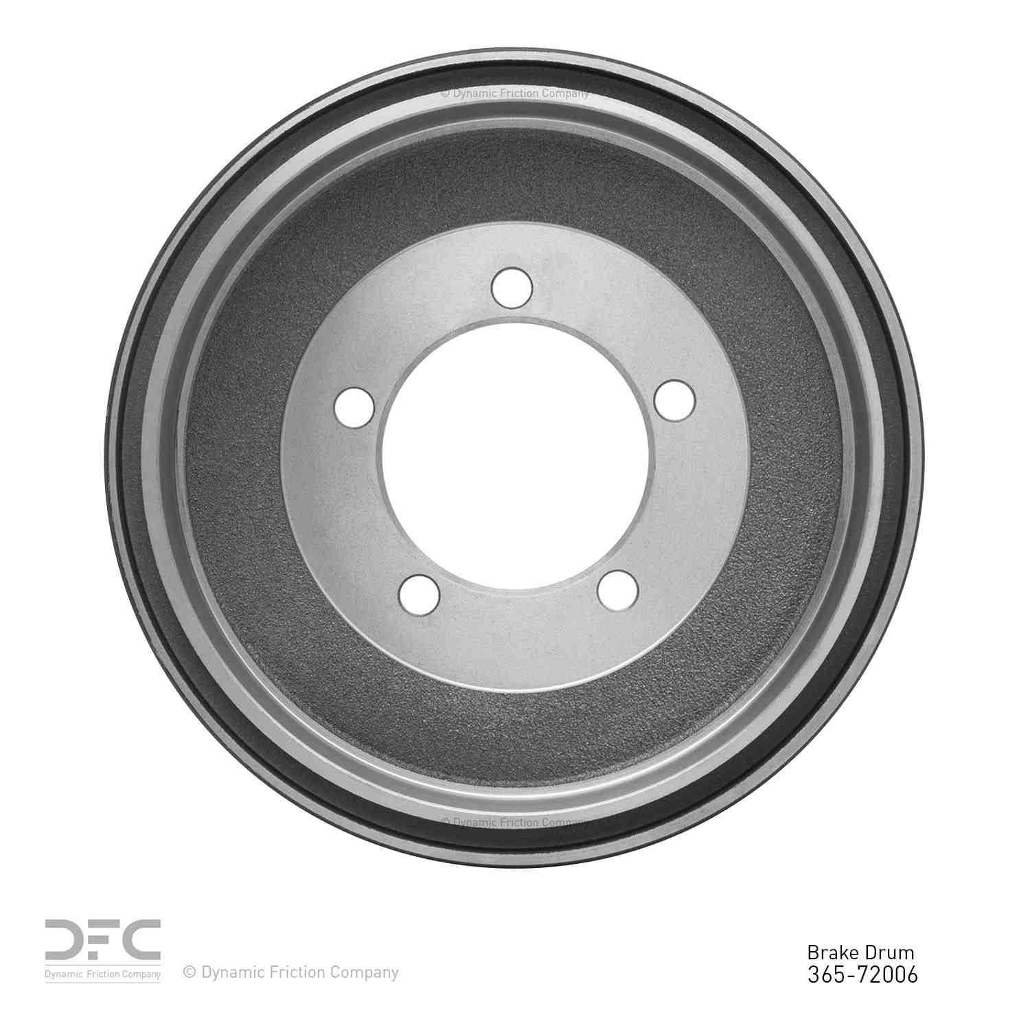 Back View of Rear Brake Drum DYNAMIC 365-72006