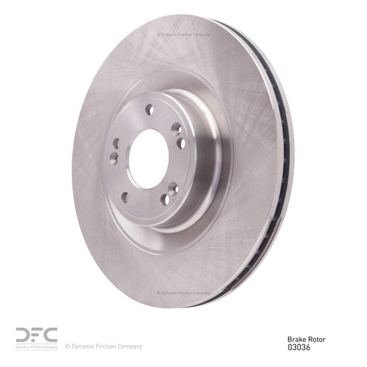 Angle View of Front Disc Brake Rotor DYNAMIC 600-03036