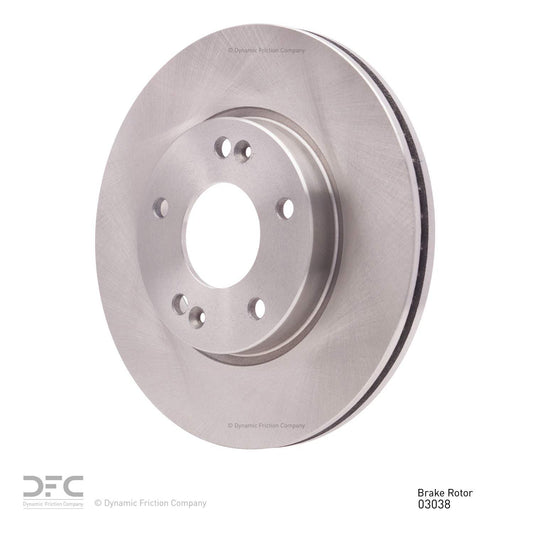 Angle View of Front Disc Brake Rotor DYNAMIC 600-03038