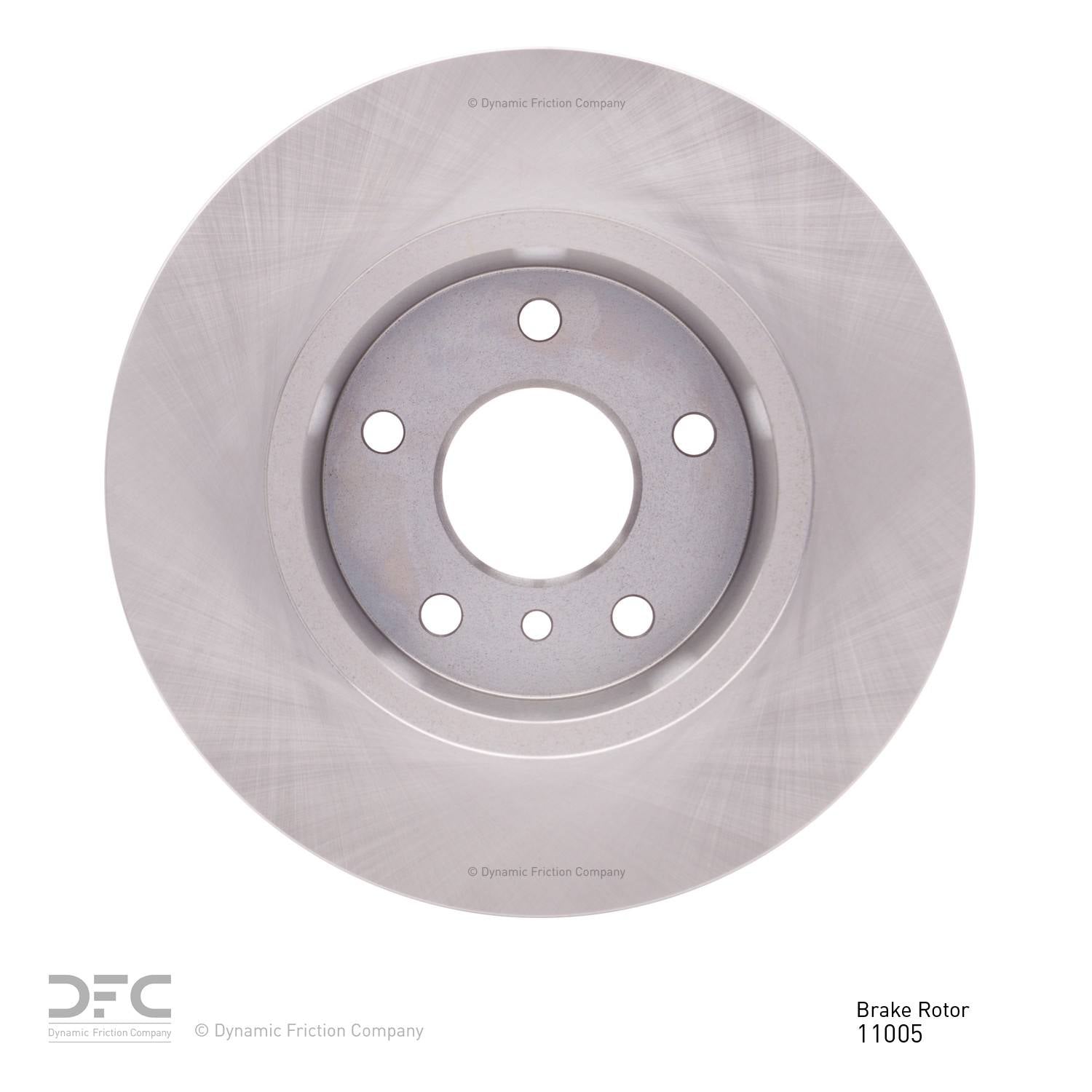 Back View of Front Disc Brake Rotor DYNAMIC 600-11005