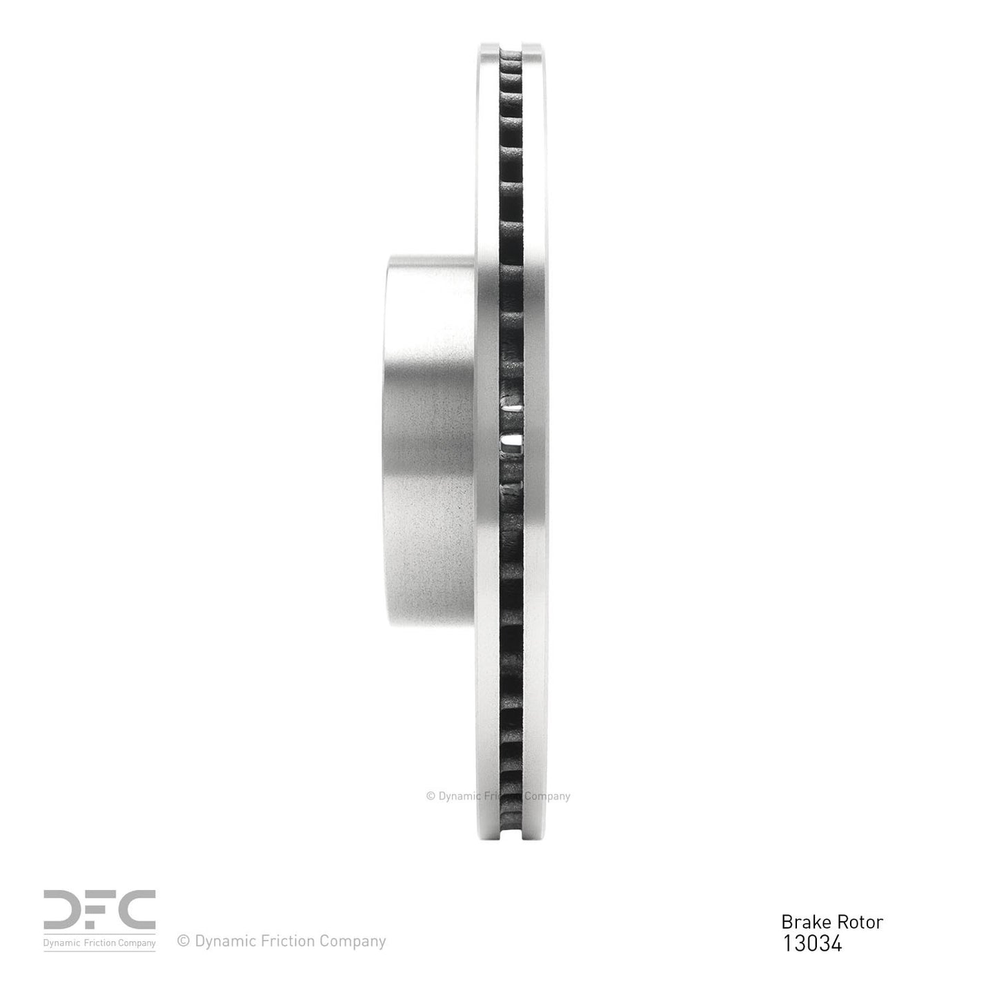 Left View of Front Disc Brake Rotor DYNAMIC 600-13034