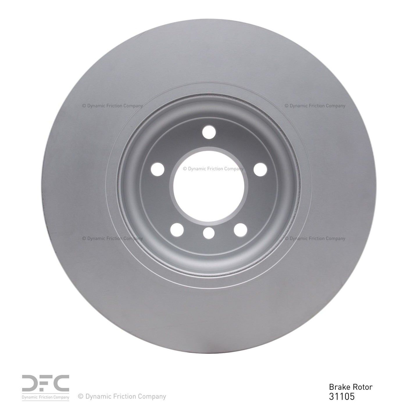 Back View of Front Disc Brake Rotor DYNAMIC 600-31105