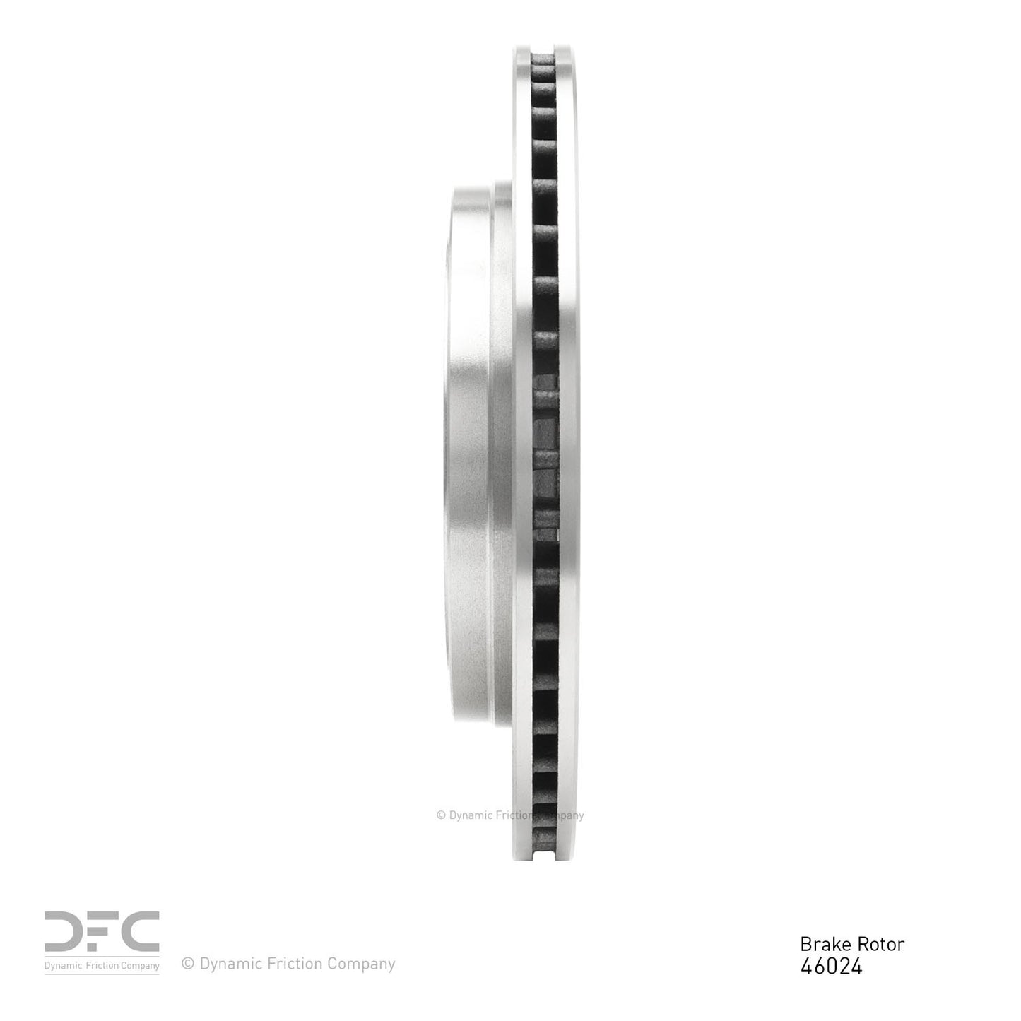 Side View of Rear Disc Brake Rotor DYNAMIC 600-46024