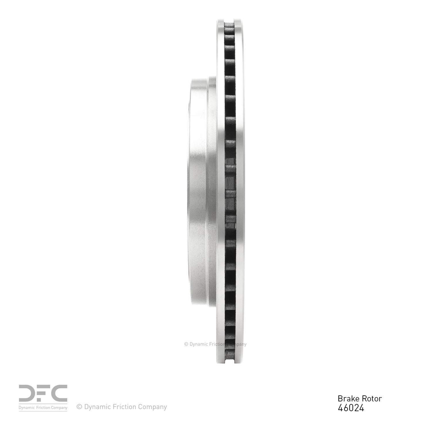 Side View of Rear Disc Brake Rotor DYNAMIC 600-46024