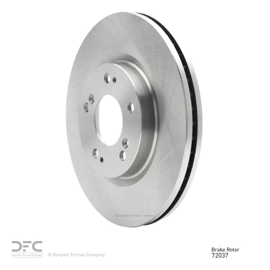 Angle View of Front Disc Brake Rotor DYNAMIC 600-72037