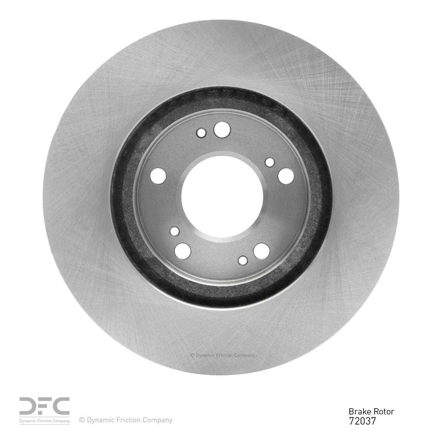 Back View of Front Disc Brake Rotor DYNAMIC 600-72037