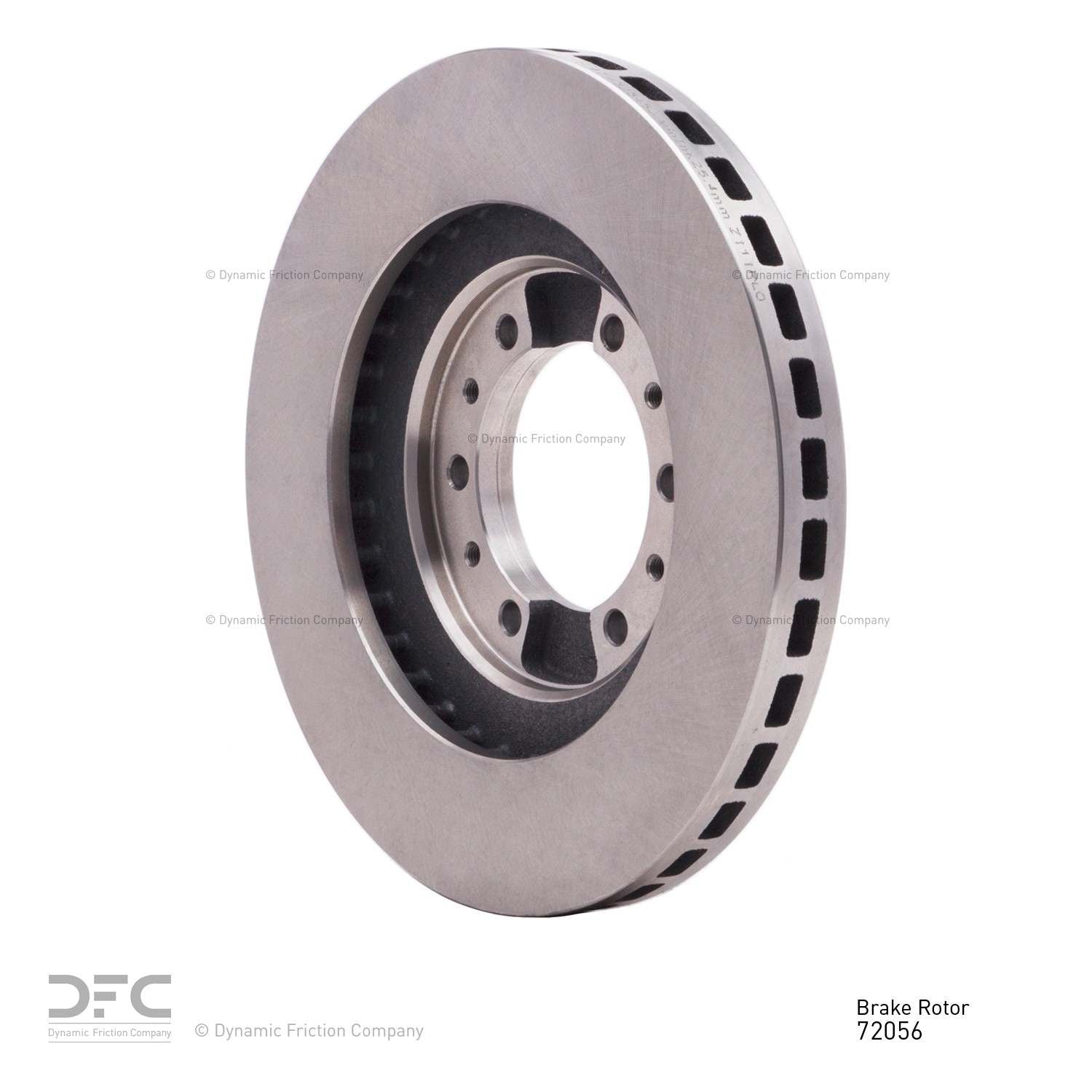 Right View of Front Disc Brake Rotor DYNAMIC 600-72056