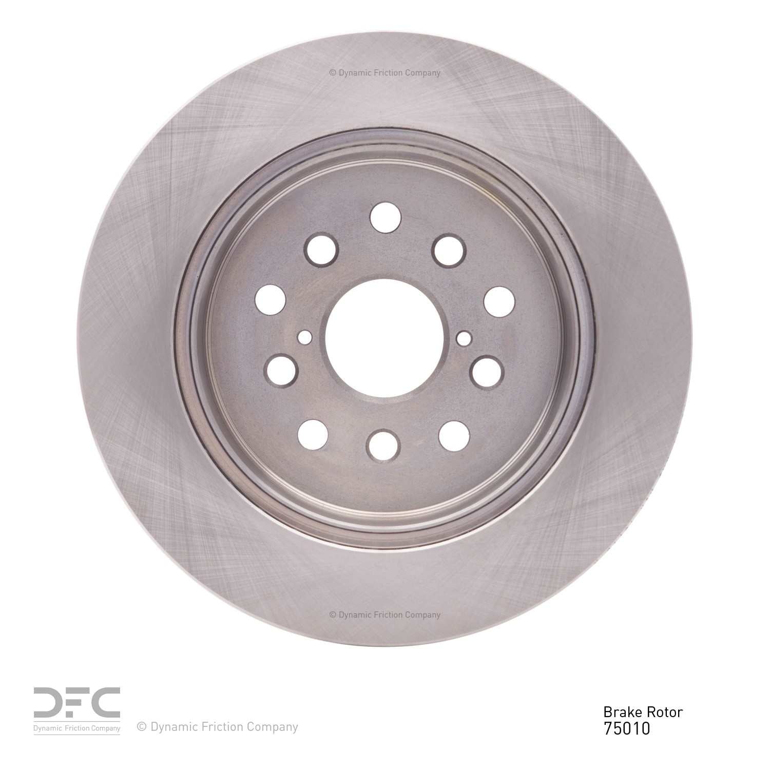 Back View of Rear Disc Brake Rotor DYNAMIC 600-75010