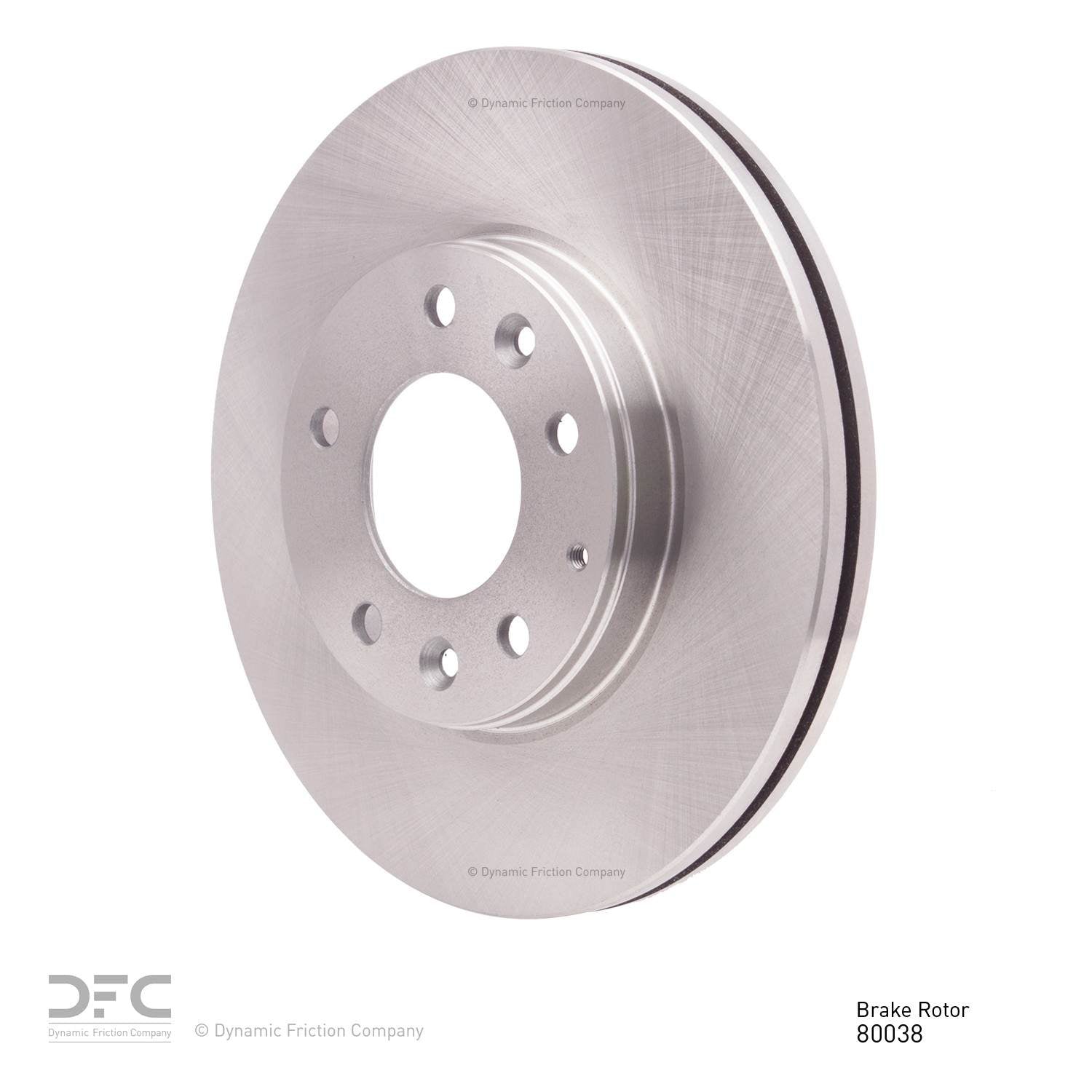 Angle View of Front Disc Brake Rotor DYNAMIC 600-80038