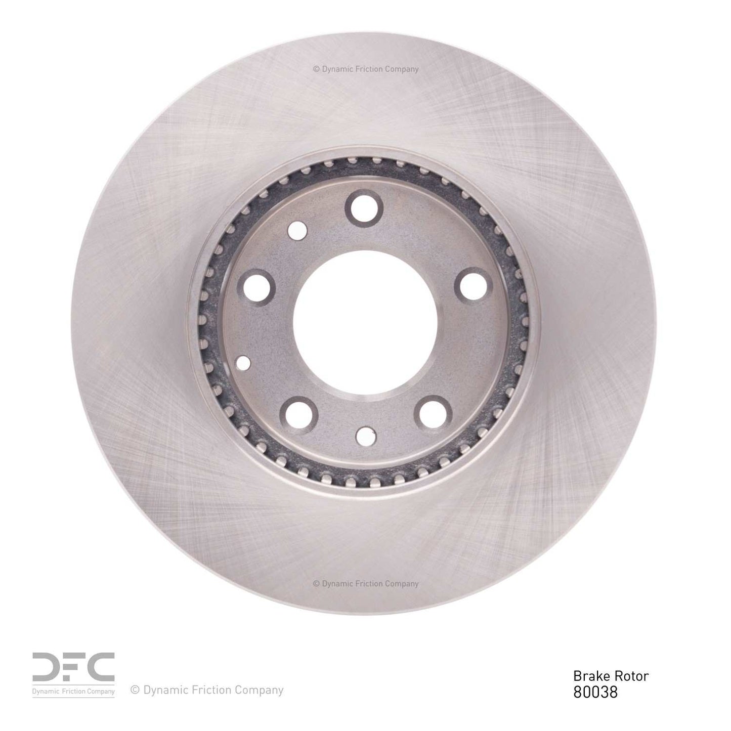 Back View of Front Disc Brake Rotor DYNAMIC 600-80038