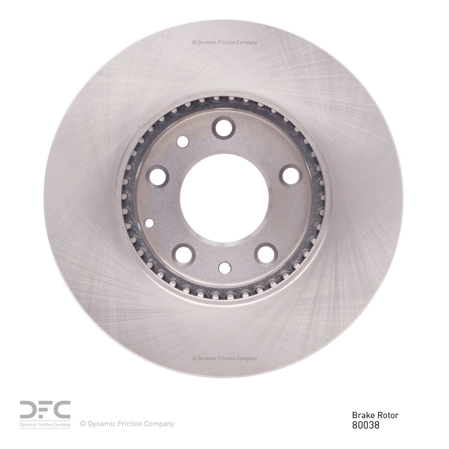 Back View of Front Disc Brake Rotor DYNAMIC 600-80038