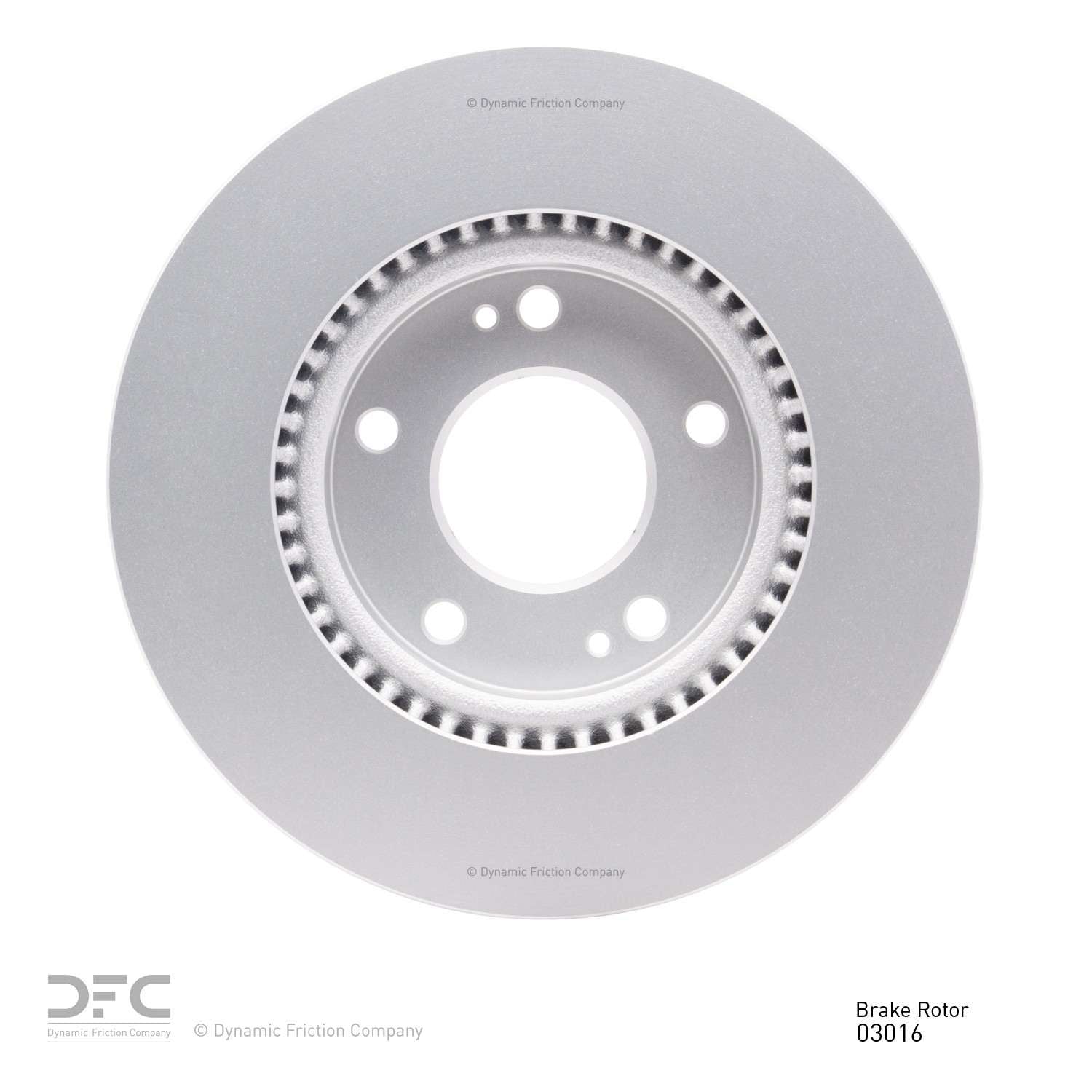 Back View of Front Disc Brake Rotor DYNAMIC 604-03016