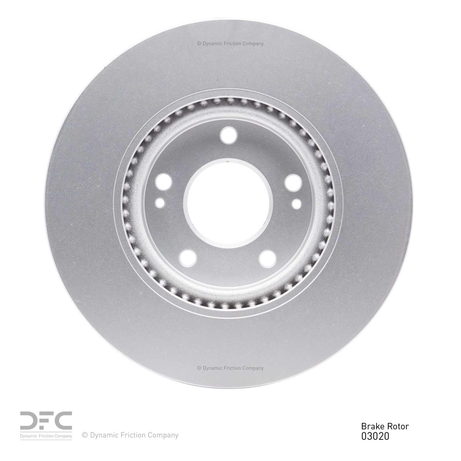 Back View of Front Disc Brake Rotor DYNAMIC 604-03020