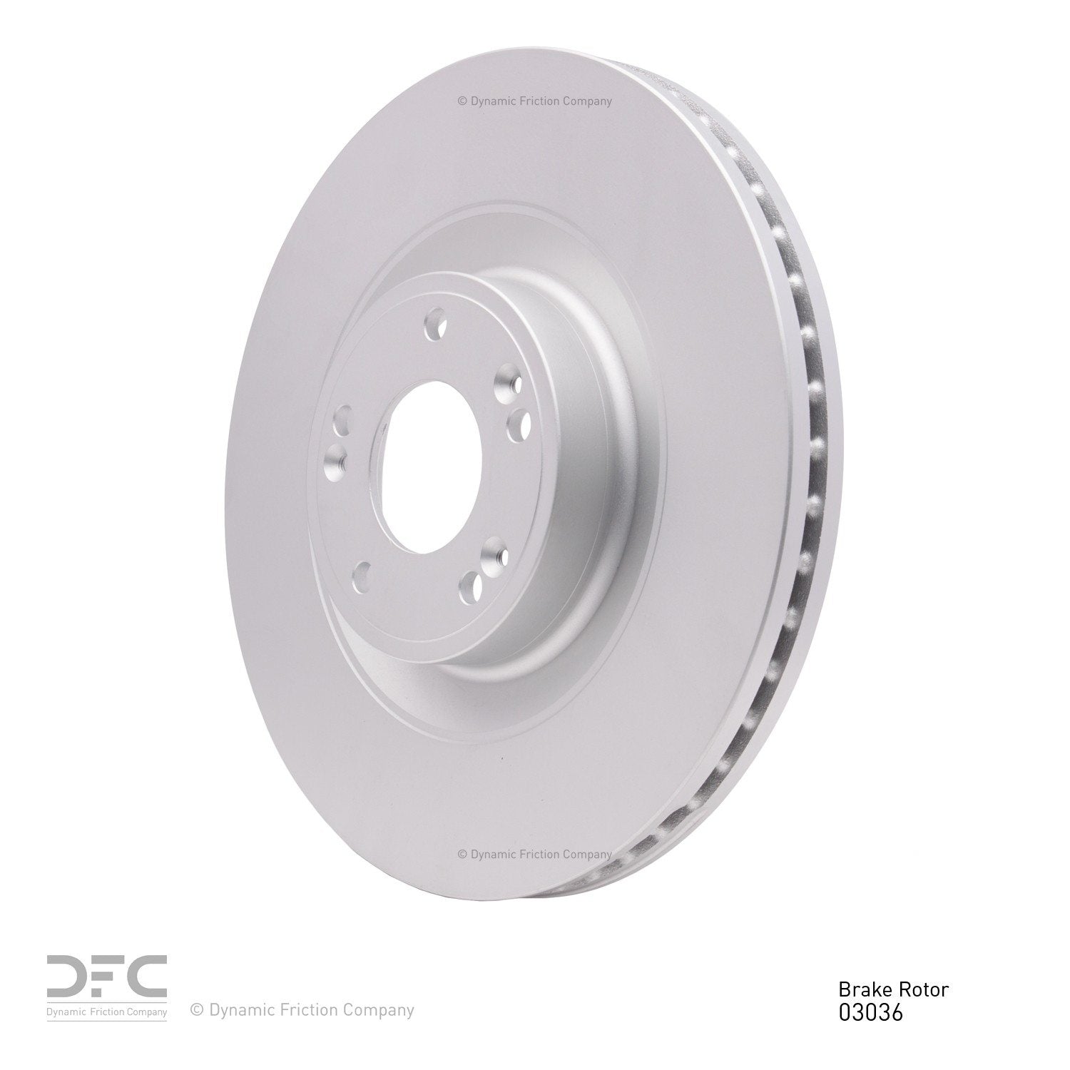 Angle View of Front Disc Brake Rotor DYNAMIC 604-03036