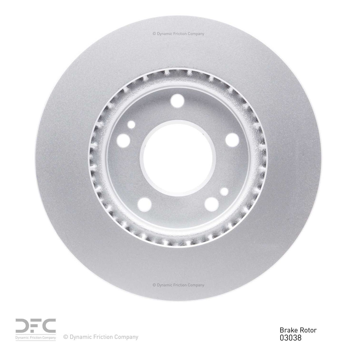 Back View of Front Disc Brake Rotor DYNAMIC 604-03038