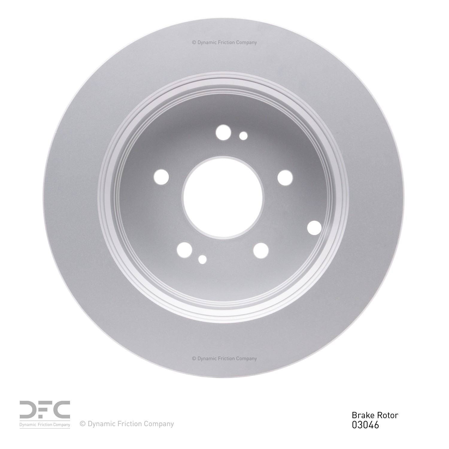 Back View of Rear Disc Brake Rotor DYNAMIC 604-03046