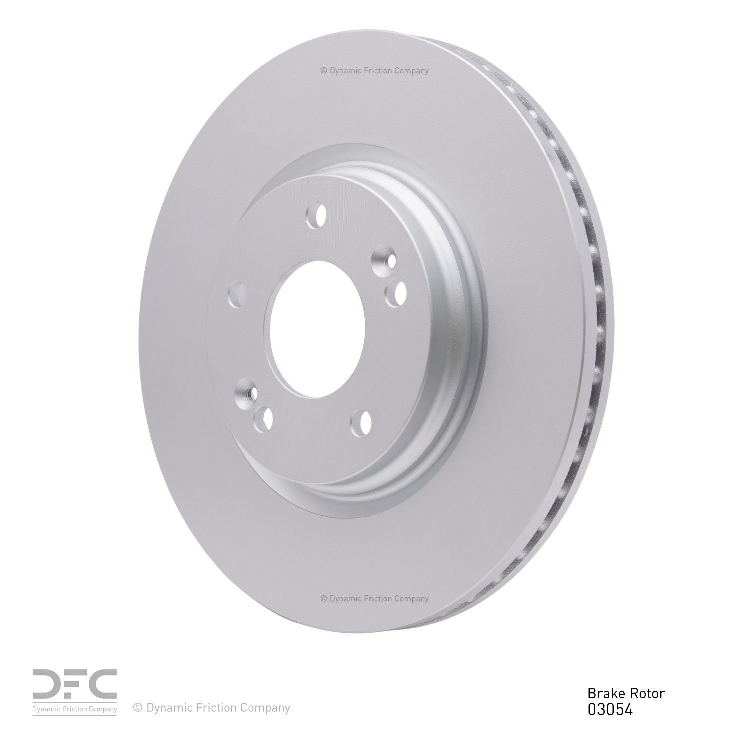 Angle View of Front Disc Brake Rotor DYNAMIC 604-03054