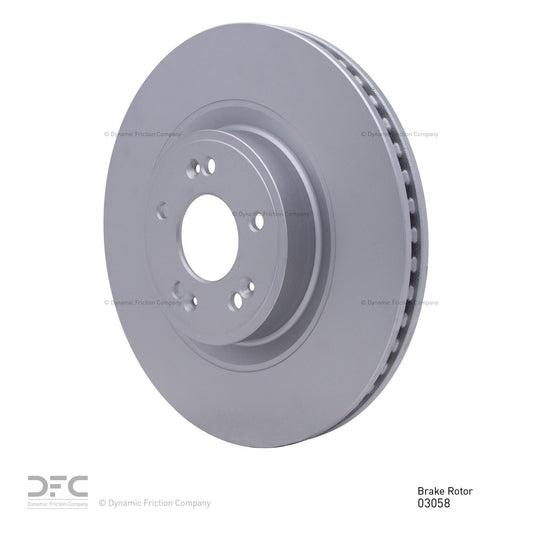 Angle View of Front Disc Brake Rotor DYNAMIC 604-03058