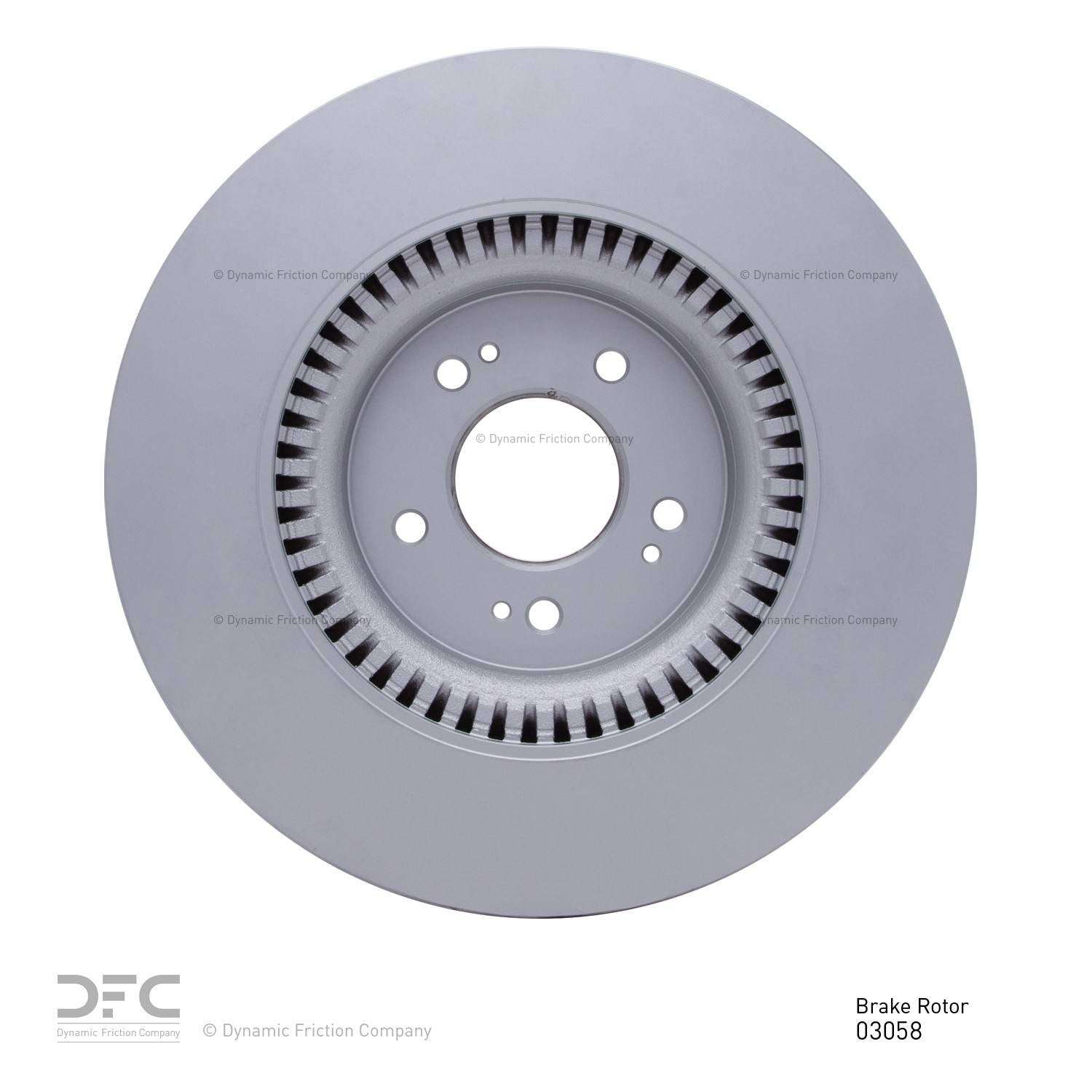 Back View of Front Disc Brake Rotor DYNAMIC 604-03058