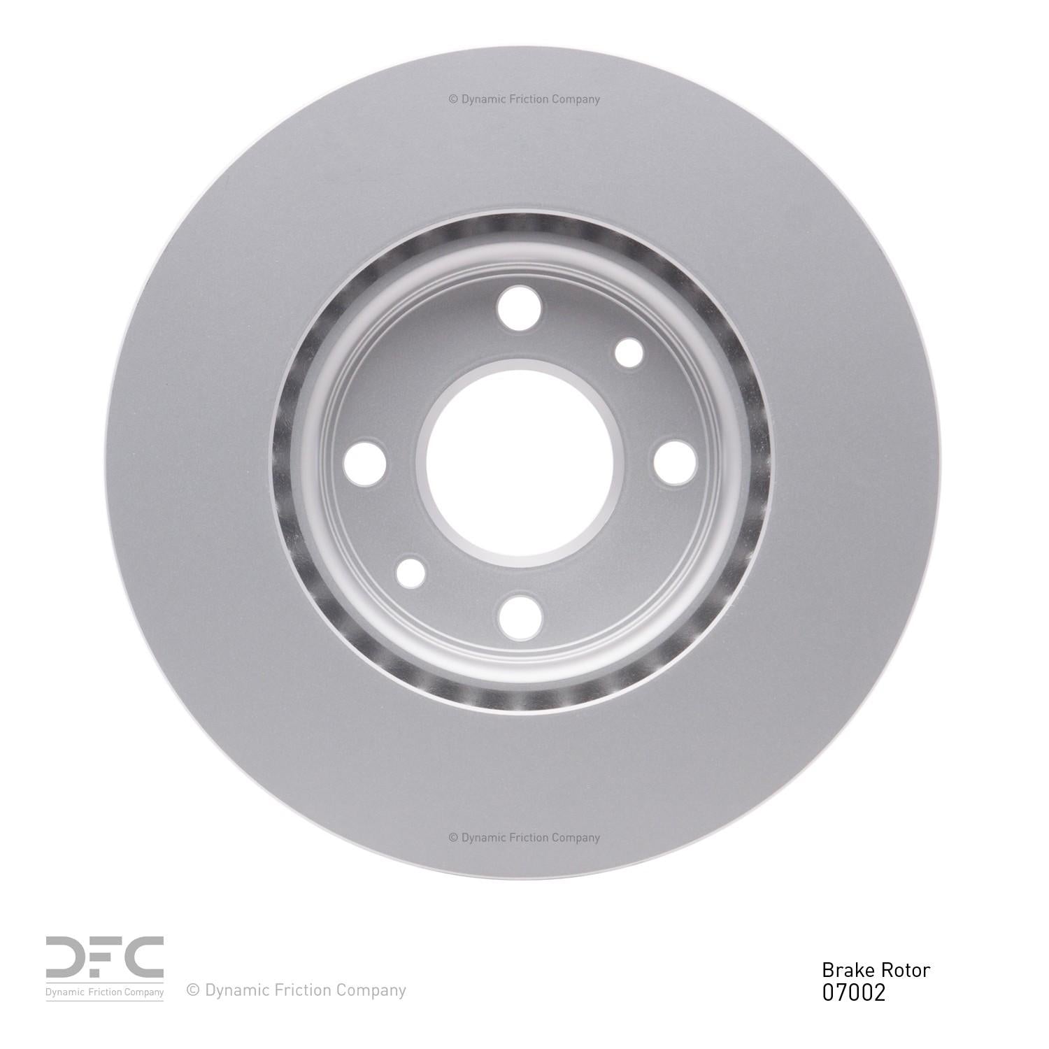 Back View of Front Disc Brake Rotor DYNAMIC 604-07002