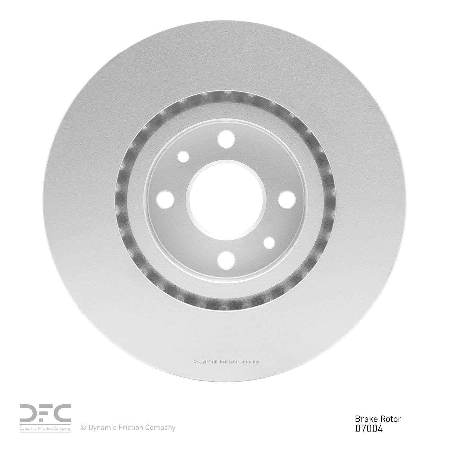 Back View of Front Disc Brake Rotor DYNAMIC 604-07004