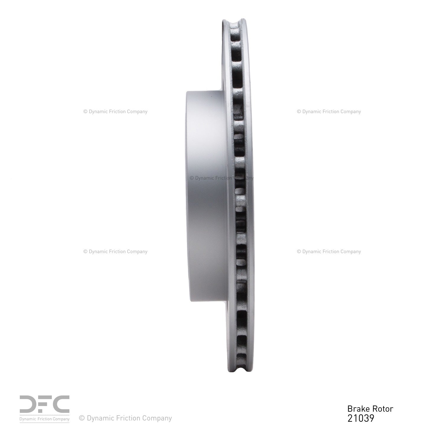 Side View of Rear Disc Brake Rotor DYNAMIC 604-21039