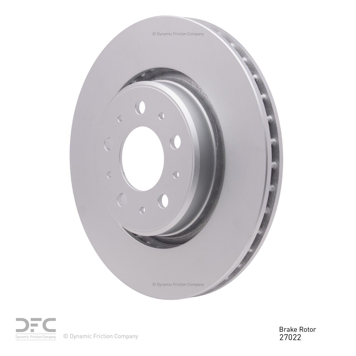 Angle View of Front Disc Brake Rotor DYNAMIC 604-27022