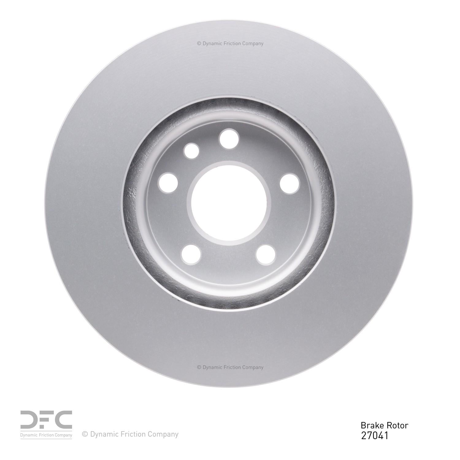 Back View of Front Disc Brake Rotor DYNAMIC 604-27041