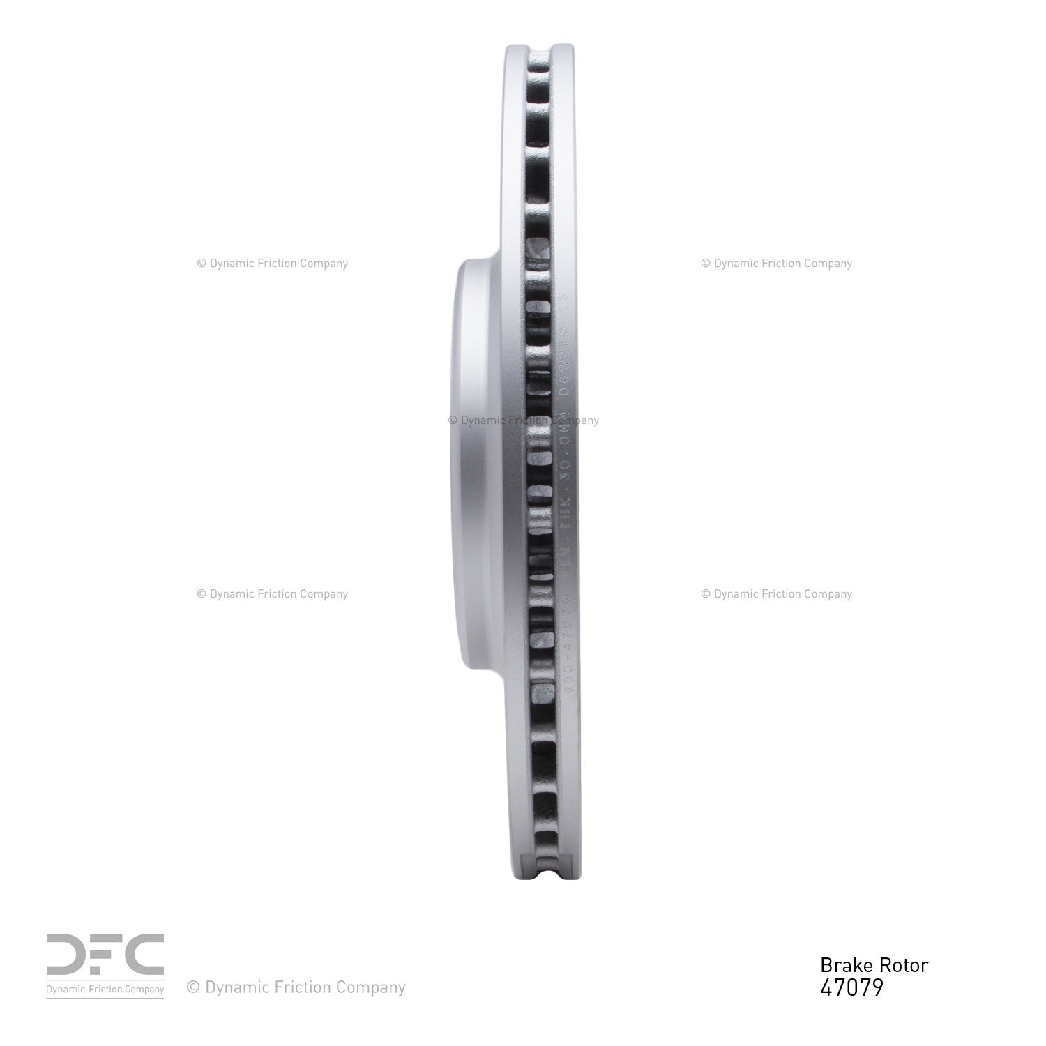 Side View of Front Disc Brake Rotor DYNAMIC 604-47079