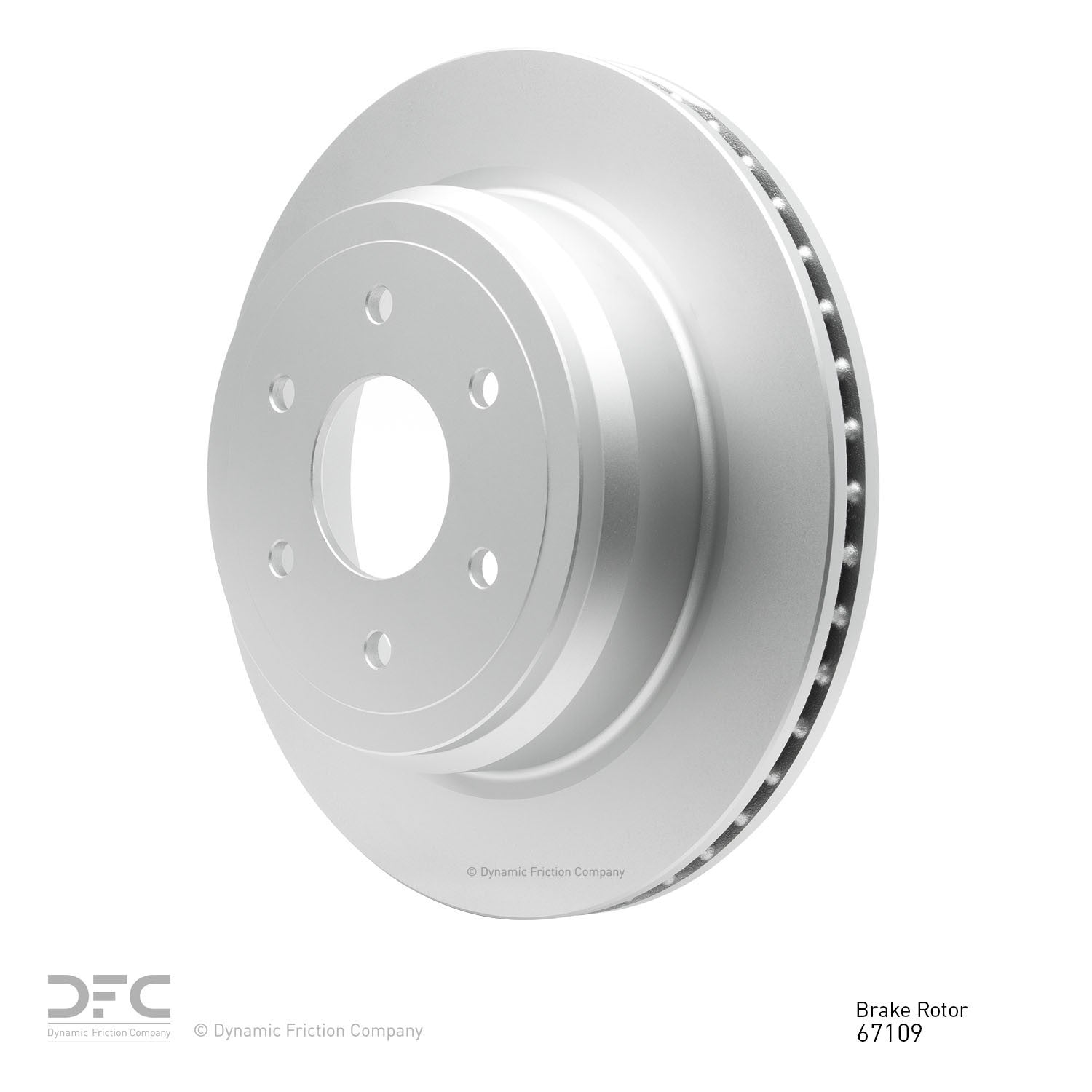 Angle View of Rear Disc Brake Rotor DYNAMIC 604-67109