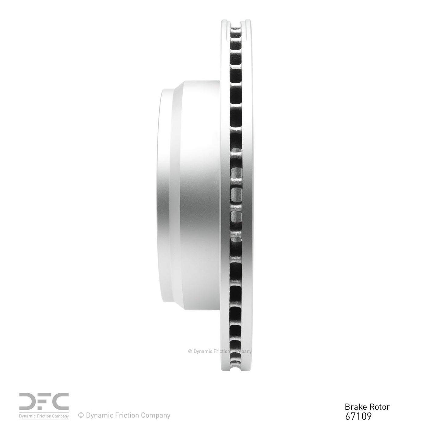 Left View of Rear Disc Brake Rotor DYNAMIC 604-67109