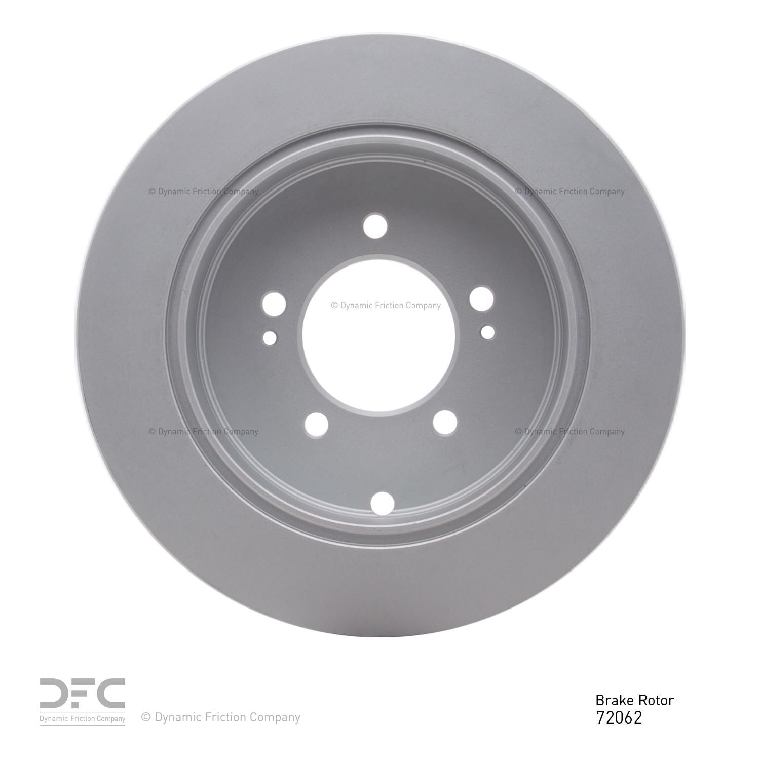 Back View of Rear Disc Brake Rotor DYNAMIC 604-72062