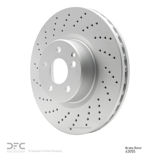 Angle View of Front Disc Brake Rotor DYNAMIC 624-63055