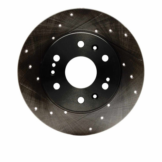 Front View of Front Left Disc Brake Rotor DYNAMIC 633-48050L