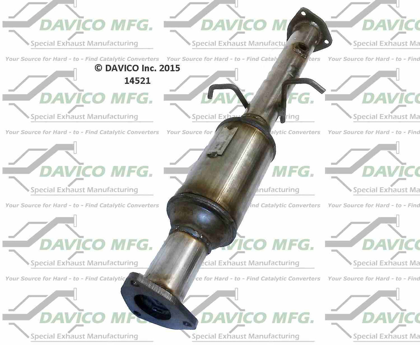 Angle View of Center Catalytic Converter DAVICO CATS 14521