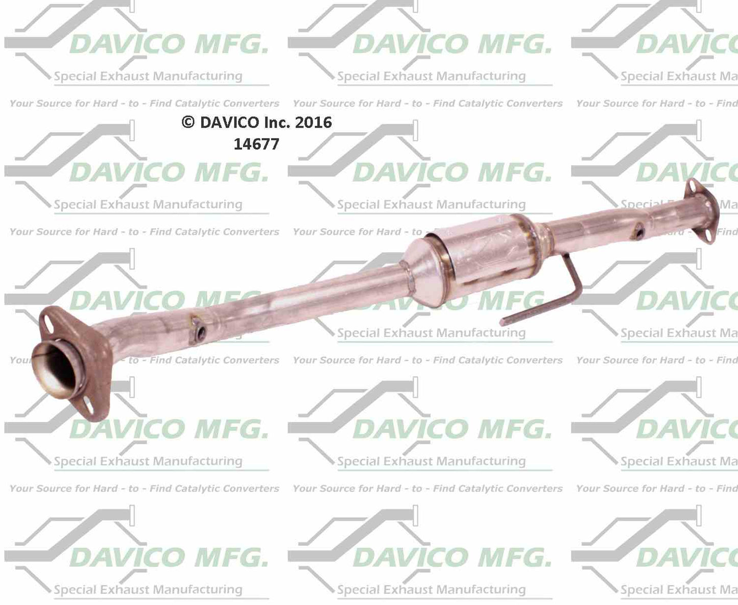 Angle View of Front Catalytic Converter DAVICO CATS 14677